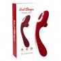 Vibratore doppio in silicone stimolatore vagina e succhia clitoride ricaricabile