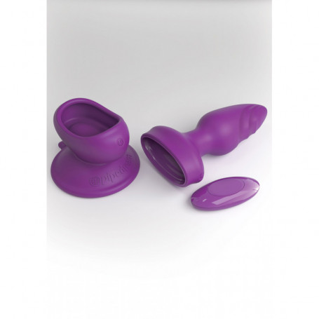 Plug anale vibrante in silicone vibratore anal butt con ventosa telecomando sex