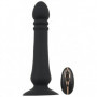 Vibratore anale con ventosa e telecomando dildo in silicone sex toy nero ricaricabile