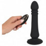 Vibratore anale con ventosa e telecomando dildo in silicone sex toy nero ricaricabile