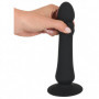 Vibratore anale con ventosa e telecomando dildo in silicone sex toy nero ricaricabile