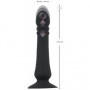 Vibratore anale con ventosa e telecomando dildo in silicone sex toy nero ricaricabile