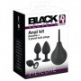 Set anal plug con pietra stimolatore doccia intima in silicone kit sex toys nero