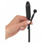 Dilatatore uretrale plug stimolatore vibrante per pene nero in silicone sex toys