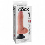 Vibratore realistico con ventosa dildo fallo vibrante king cock 8 vaginale anale