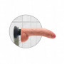 Vibratore realistico king cock 9 fallo dildo vibrante vaginale anale con ventosa