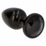 Plug anale butt anal dildo con pietra diamante in vetro sex toy fallo nero mini