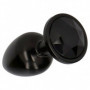 Plug anale butt anal dildo con pietra diamante in vetro sex toy fallo nero mini