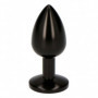 Plug anale butt anal dildo con pietra diamante in vetro sex toy fallo nero mini