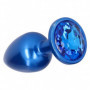 fallo Plug anale dildo con pietra butt anal diamante in vetro sex toy blu mini