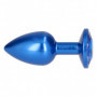 fallo Plug anale dildo con pietra butt anal diamante in vetro sex toy blu mini