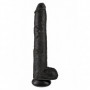 dildo fallo maxi realistico vaginale king cock 14 nero xxl con ventosa enorme