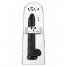 dildo fallo maxi realistico vaginale king cock 14 nero xxl con ventosa enorme