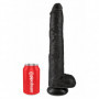 dildo fallo maxi realistico vaginale king cock 14 nero xxl con ventosa enorme