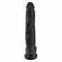 dildo fallo maxi realistico vaginale king cock 14 nero xxl con ventosa enorme