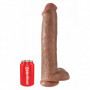 Dildo vaginale anale realistico maxi enorme king cock 15 fallo con ventosa big