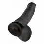 fallo vaginale anale realistico maxi nero king cock 15 dildo con ventosa grande