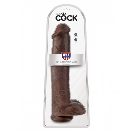 fallo vaginale brown realistico maxi nero king cock 15 dildo con ventosa grande