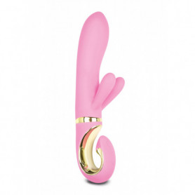 Vibratore rabbit doppio stimolatore clitoride dildo fallo vibrante in silicone