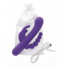 vibratore rabbit in silicon fallo anale vaginale doppio stimolatore riaricabile