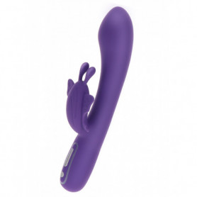 vibratore rabbit riaricabile dildo in silicone fallo vaginale doppio stimolatore