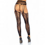 Collant in pizzo con reggicalze sexy lingerie intimo da donna cavallo aperto