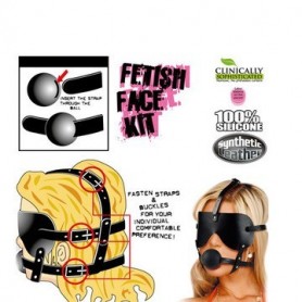 Maschera con morso fetish gag ball kit