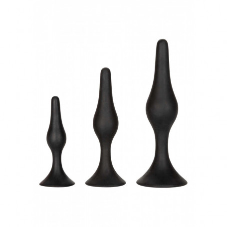 plug anale con ventosa in silicone tappo anal butt dilatatore fallo nero morbido