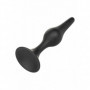 plug anale con ventosa in silicone tappo anal butt dilatatore fallo nero morbido