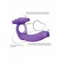 fallo vibrante rabbit stimolatore clitoride dildo in silicone doppio indossabile