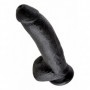 fallo realistico con ventosa dildo in gomma nero stimolante anale e vaginale