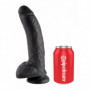 fallo realistico con ventosa dildo in gomma nero stimolante anale e vaginale