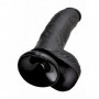 fallo realistico con ventosa dildo in gomma nero stimolante anale e vaginale