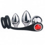 plug anale con anello fallico pene anal butt contro eiaculazione precoce 3 pz