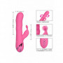 Vibratore doppio vaginale clitoride dildo rabbit fallo vibrante in silicone real