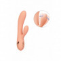 Vibratore vaginale rabbit doppio dildo fallo liscio vibrante stimola clitoride