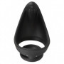 Anello fallico doppio stimolatore perineo in silicone cock ring ritardante nero