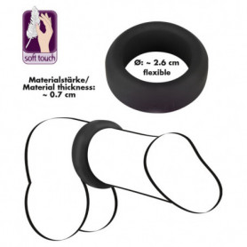 Anello fallico ritardante in silicone cock ring stimolante miglior erezione nero