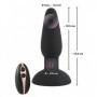 Plug anale dilatatore vibrante in silicone anal butt vibratore black con ventosa