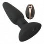 Plug anale dilatatore vibrante in silicone anal butt vibratore black con ventosa