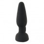 Plug anale dilatatore vibrante in silicone anal butt vibratore black con ventosa