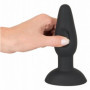 Plug anale vibrante in silicone vibratore dilatatore anal butt con ventosa black