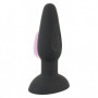 Plug anale vibrante in silicone vibratore dilatatore anal butt con ventosa black