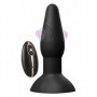 Plug anale vibrante in silicone vibratore dilatatore anal butt con ventosa black