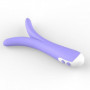 Vibratore doppio fallo dildo liscio vaginale anale clitoride in silicone morbido