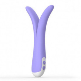 Vibratore doppio fallo dildo liscio vaginale anale clitoride in silicone morbido