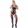 tutina sexy donna a rete intimo bodystocking con perizona lingerie catsuite