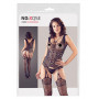 tutina a rete sexy donna lingerie intimo bodystocking con reggicalze e guepiere