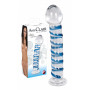 Fallo in vetro piccolo pene finto vaginale anale glass mini dildo trasparente