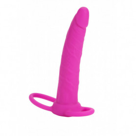 Fallo in silicone realistico indossabile dildo anale strap on con anello fallico